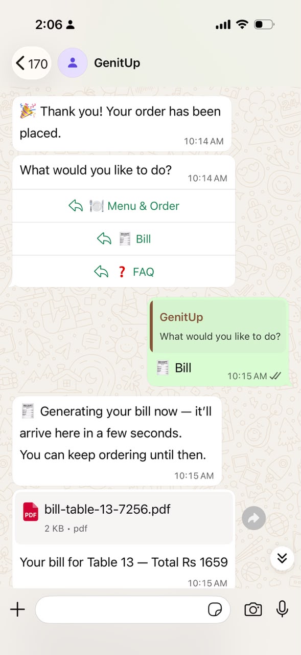 Receive bill